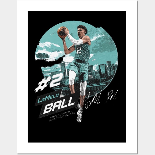 LaMelo Ball Charlotte City Emblem Wall Art by MASTER_SHAOLIN